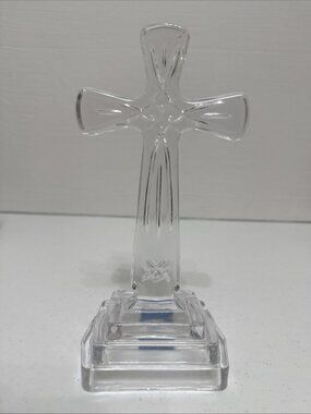 Mikasa Celebrations Rejoice Glass Crystal Cross, 9-Inch Clear NEW